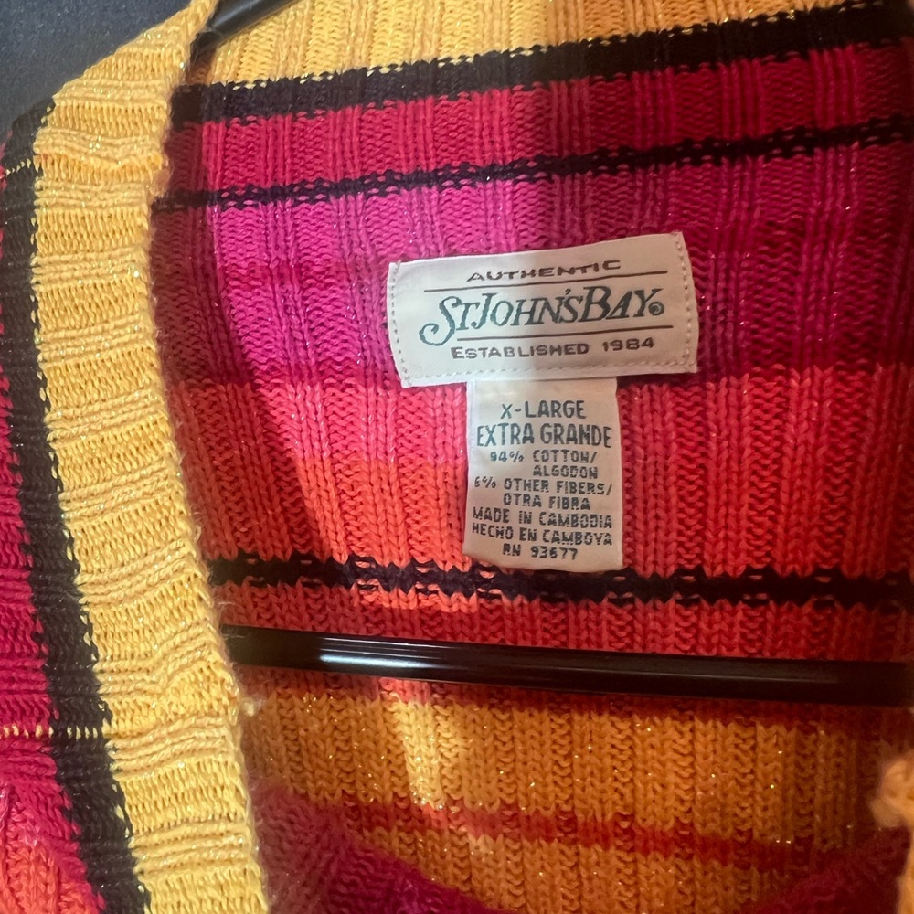 St. John’s Bay Pullover Very Stretchy Multicolor … - image 4
